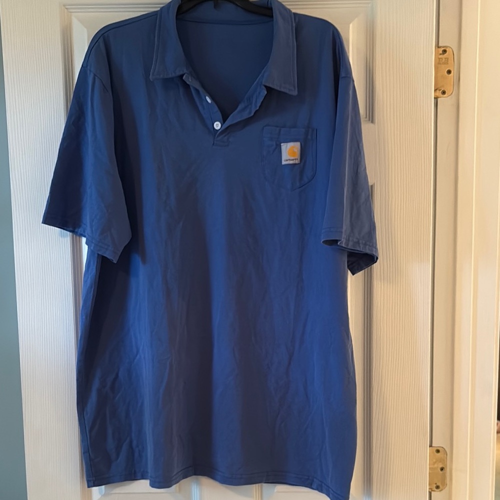 Carhartt Blue Polo Shirt Classic Design